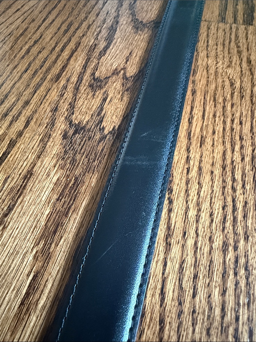 Aritzia Legendary Solid Brass Black Leather Belt L - Picture 7 of 16